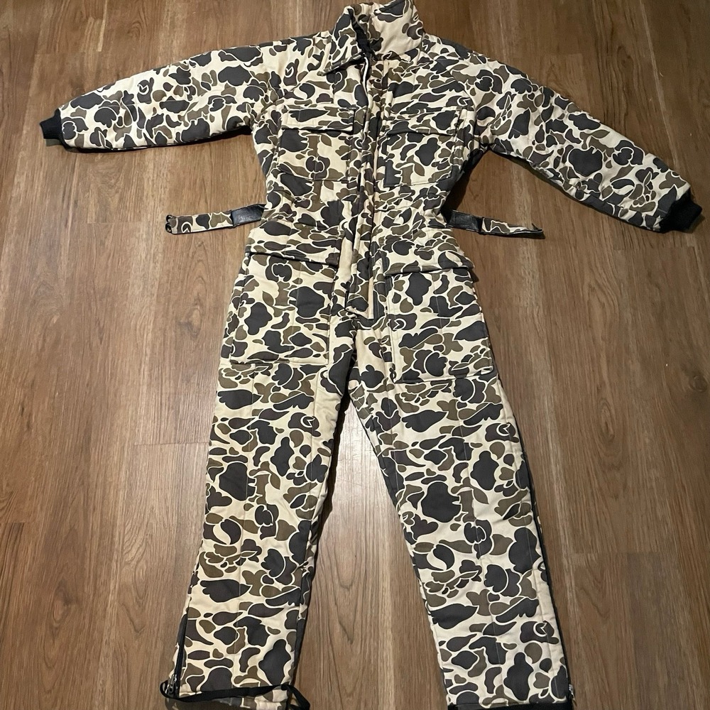 Walls Blizzard Pruf Insulated Camo Hunting Coveralls USA Made Men's Size L Tall